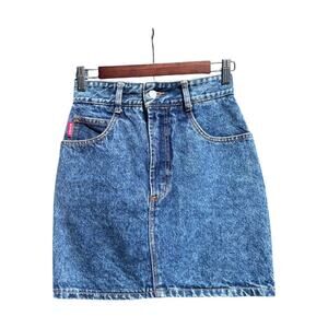 Vintage 1990s 90s BONGO Denim Jean Mini Skirt